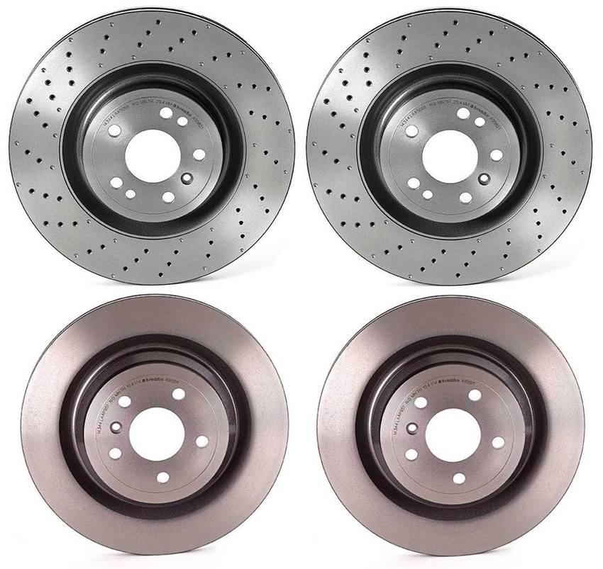 Mercedes Disc Brake Rotor Kit Front and Rear (350mm/330mm) 1664230600